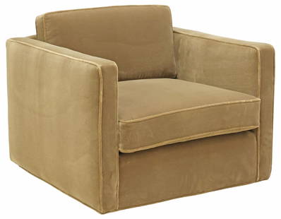 MODERNIST KNOLL PFISTER (ATTRIB) LOUNGE CHAIR: Modernist lounge chair, attributed to Charles Pfister (American, 1939-1990) for Knoll, c.1970s, in custom mohair upholstery, padded back and seat, on short chrome-plated steel feet, unmarked, approx 2