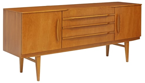 MID-CENTURY MODERN TEAK CREDENZA SIDEBOARD