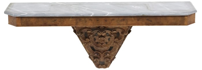 ITALIAN MARBLE-TOP CONSOLE TABLE / WALL BRACKET