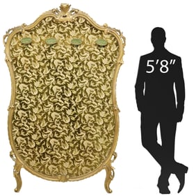 ITALIAN LOUIS XV STYLE UPHOLSTERED GILTWOOD HALL TREE