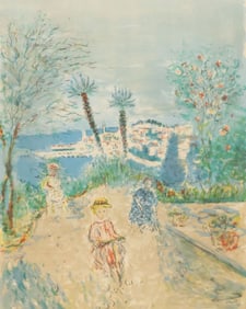 CONSTANTIN TERECHKOVITCH (1902-1978) LITHOGRAPH FRENCH RIVIERA