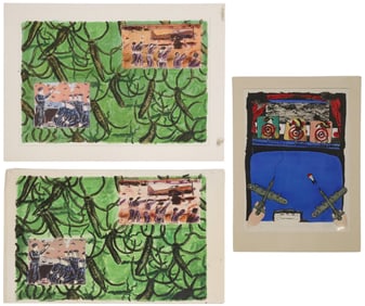 (3) DAVID R. HEFNER (TX, B.1953) MILITARY-SUBJECT LITHOGRAPHS