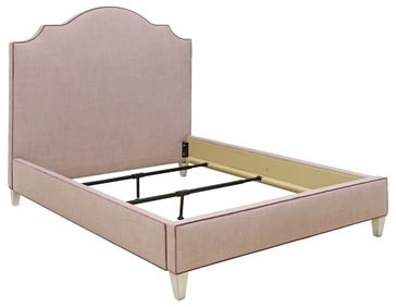 CONTEMPORARY LEE INDUSTRIES CUSTOM-UPHOLSTERED QUEEN SIZE BED