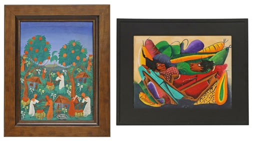 (2) HAITIAN SCHOOL PAINTINGS