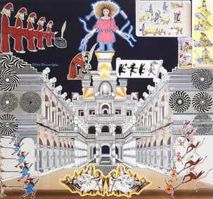 PEDRO FRIEDEBERG (MEXICO, B.1936) SERIGRAPH PRINT, 'SCHLOSS STRUWWELPETER'