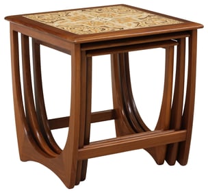 (3) MID-CENTURY MODERN TEAK NESTING TABLES