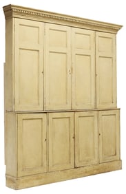 LARGE GEORGIAN COUNTRY HOUSE BARREL-BACK HOUSEKEEPERS CUPBOARD