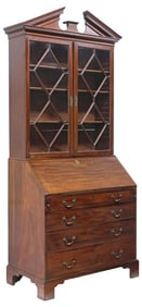 ENGLISH GEORGE III MAHOGANY BUREAU BOOKCASE
