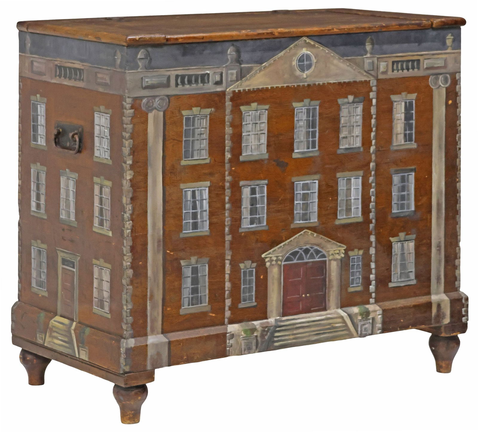 ENGLISH PAINT-DECORATED HOUSE FACADE GRAIN BIN (1 of 5)