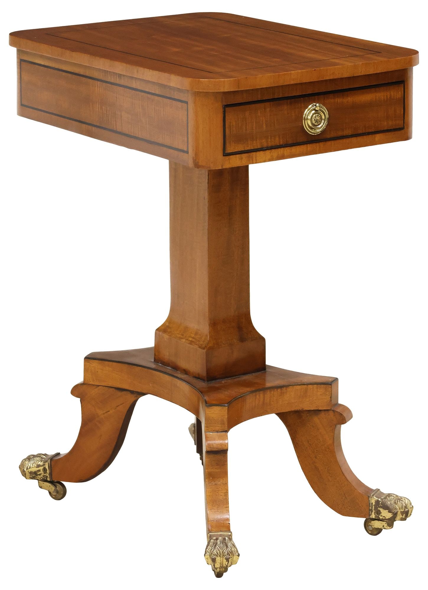 ENGLISH REGENCY SATINWOOD SIDE TABLE (1 of 5)