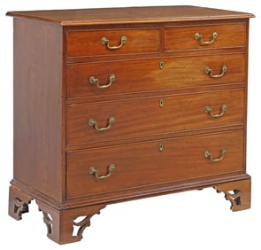 ENGLISH GEORGE III MAHOGANY CHEST OF DRAWERS
