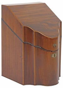 ENGLISH GEORGIAN PERIOD MAHOGANY & PARQUETRY KNIFE BOX