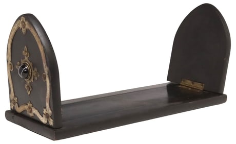 ENGLISH VICTORIAN EBONIZED & BRASS-MOUNTED BOOK SLIDE