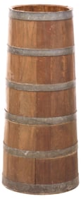 FRENCH SLATTED OAK GRAPE BASKET HOD/ HOTTE, 19TH C.