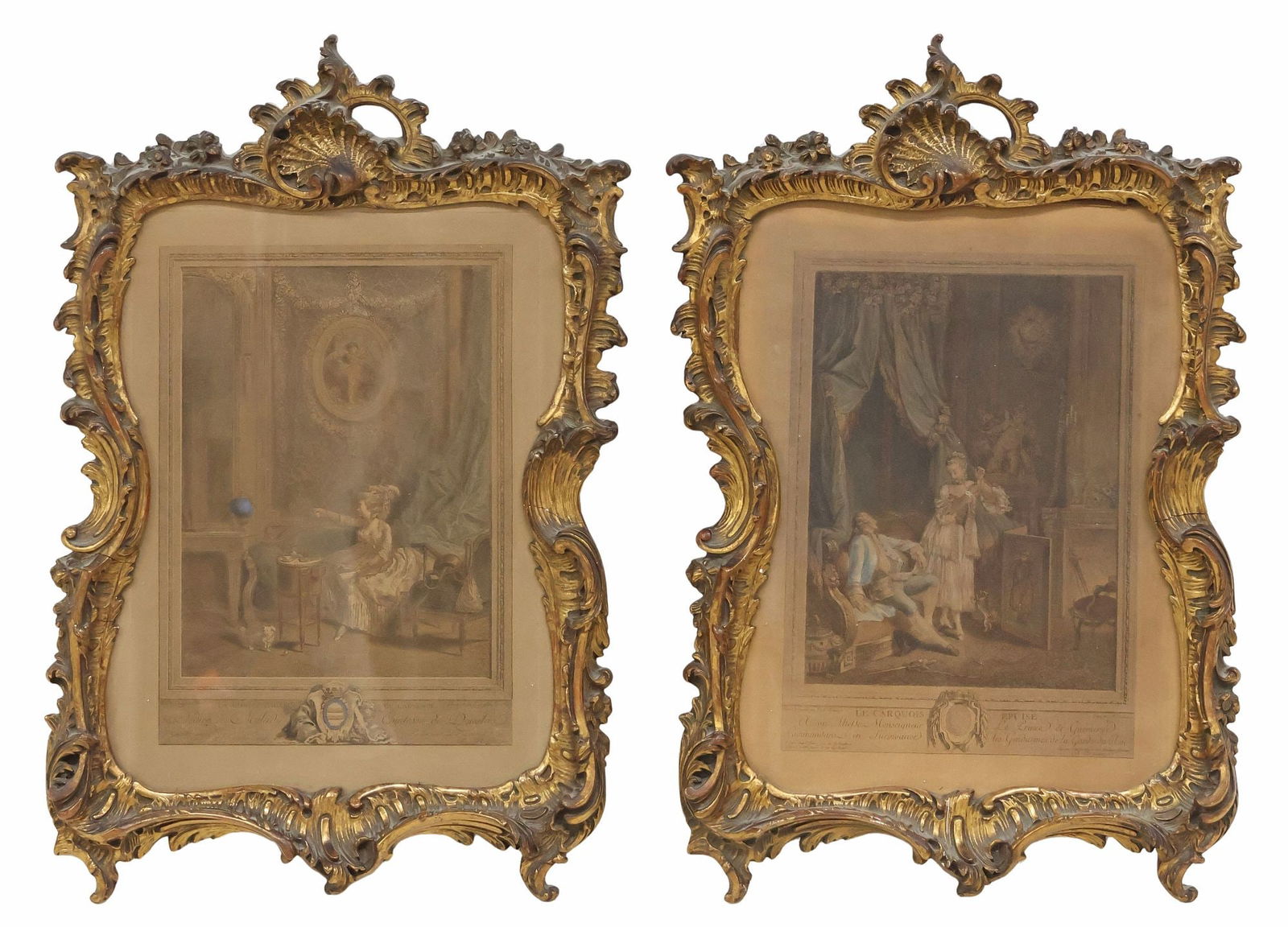 (2) NICOLAS DE LAUNAY (1739-1792) TINTED ENGRAVINGS, AFTER BAUDOUIN & LAVREINCE (1 of 6)