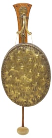 SUCKLING & CO. EDWARDIAN OAK & BRASS WALL-MOUNTED DINNER GONG