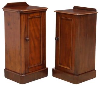 (2) ENGLISH VICTORIAN MAHOGANY BEDSIDE CABINETS