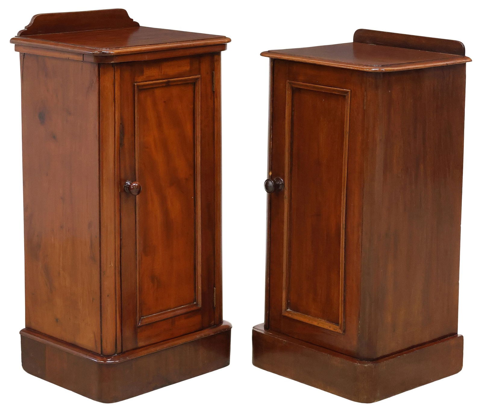 (2) ENGLISH VICTORIAN MAHOGANY BEDSIDE CABINETS (1 of 5)
