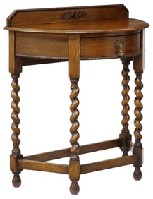 ENGLISH OAK BARLEY TWIST CONSOLE TABLE