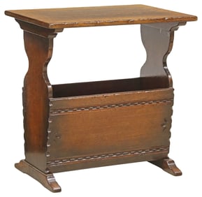 ENGLISH TITCHMARSH & GOODWIN OAK MAGAZINE RACK