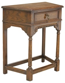 ENGLISH JACOBEAN STYLE CANTED OAK HALL TABLE