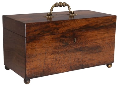 ENGLISH GEORGIAN PERIOD MAHOGANY TEA CADDY