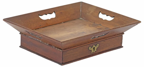 ENGLISH GEORGIAN PERIOD MAHOGANY LETTER TRAY