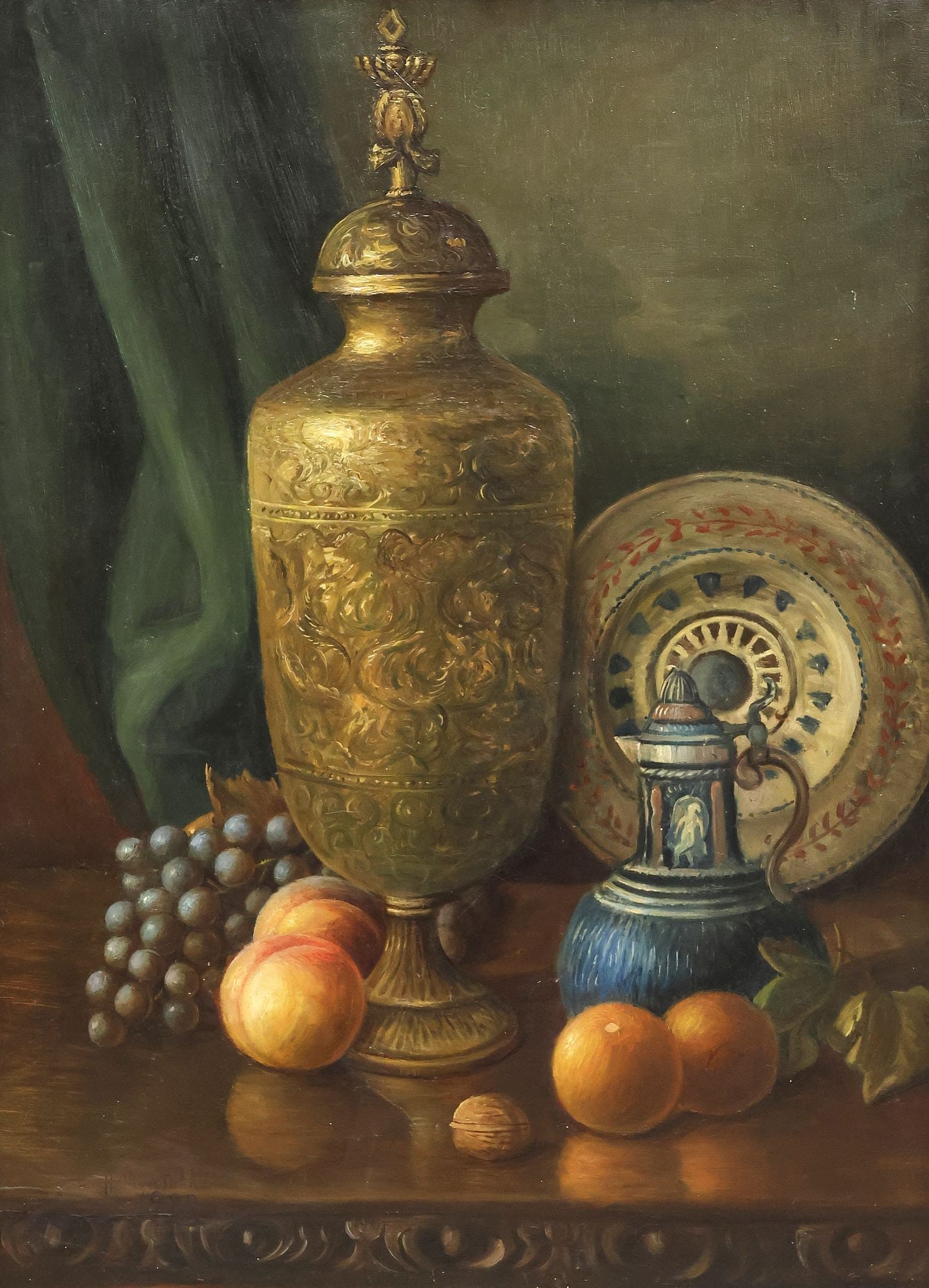 HENRY CROWTHER FLEMISH STYLE STILL LIFE PAINTING (1 of 4)