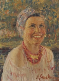 M. CARA ORCINICOFF (20TH C.) RUSSIAN SCHOOL PAINTING, FEMALE PORTRAIT