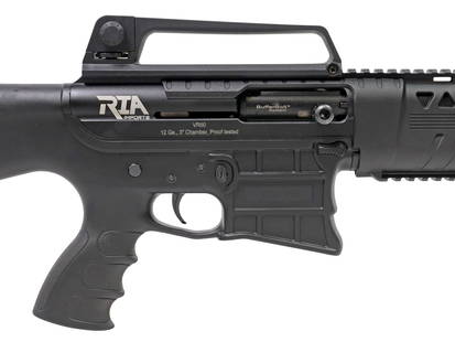 (7) R.I.A. DERYA ARMS 12 GAUGE SEMI AUTO VR60 SHOTGUN **RESTRICTED**: R.I.A. Import Derya Arms Shotgun, Model VR60, 12 gauge, 3&quot; chamber, semi automatic, 23&quot; barrel inclusive of the installed RIA muzzle brake, adjustable front sight, upper and lower accessory