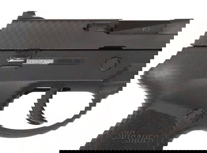 (3) SIG SAUER P250 SUB-COMPACT PISTOL, 9MM CALIBER, RESTRICTED: Sig Sauer Model P250 Pistol, semi-automatic, double action, 9mm caliber, 3.5" barrel, blade white dot front sight, white dot open rear sight, rough non-slip grips, comes with two 15 round