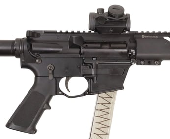 (5) SMF TACTICAL 9MM PISTOL, SCOPE, MAGAZINES, RESTRICTIONS