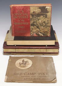 (6) U.S. MILITARY PHOTO BOOKS, MOSTLY WWI