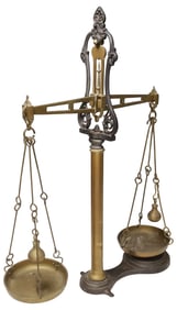 ENGLISH CAST IRON & BRASS BALANCE SCALES