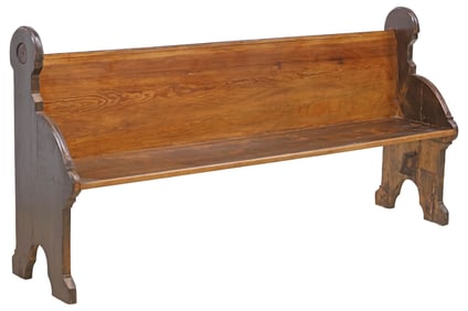 AMERICAN OAK CHURCH PEW / SETTLE BENCH, 73.5"L