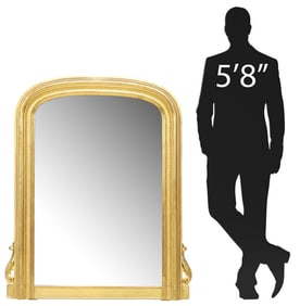 FRENCH LOUIS PHILIPPE PERIOD GILTWOOD MIRROR, 54" X 45"