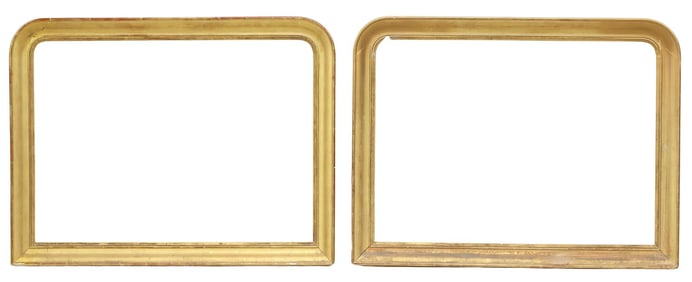 (2) FRENCH LOUIS PHILIPPE GILTWOOD PICTURE OR MIRROR FRAMES