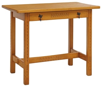SOUTHWEST DATCHA RANCH CHIP-CARVED PINE WRITING TABLE OR CONSOLE