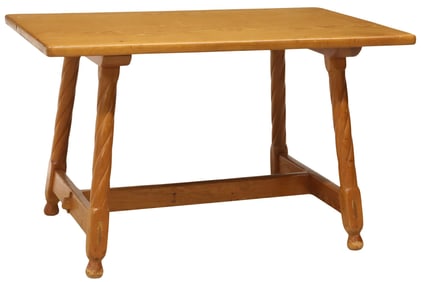 SOUTHWEST DATCHA RANCH PINE SPIRAL-TWIST KITCHEN TABLE, 48"L