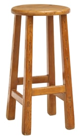 SOUTHWEST DATCHA RANCH CHIP-CARVED PINE STOOL
