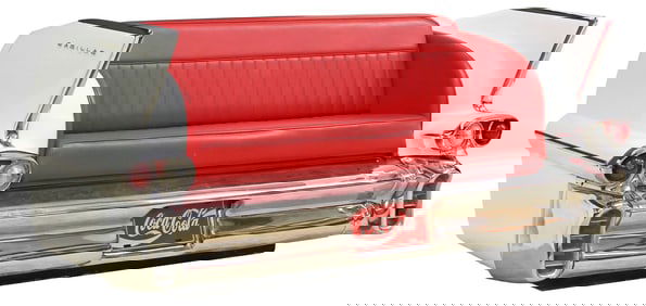 1958 CADILLAC SERIES 62 COUPE REAR CONVERTED & UPHOLSTERED SOFA