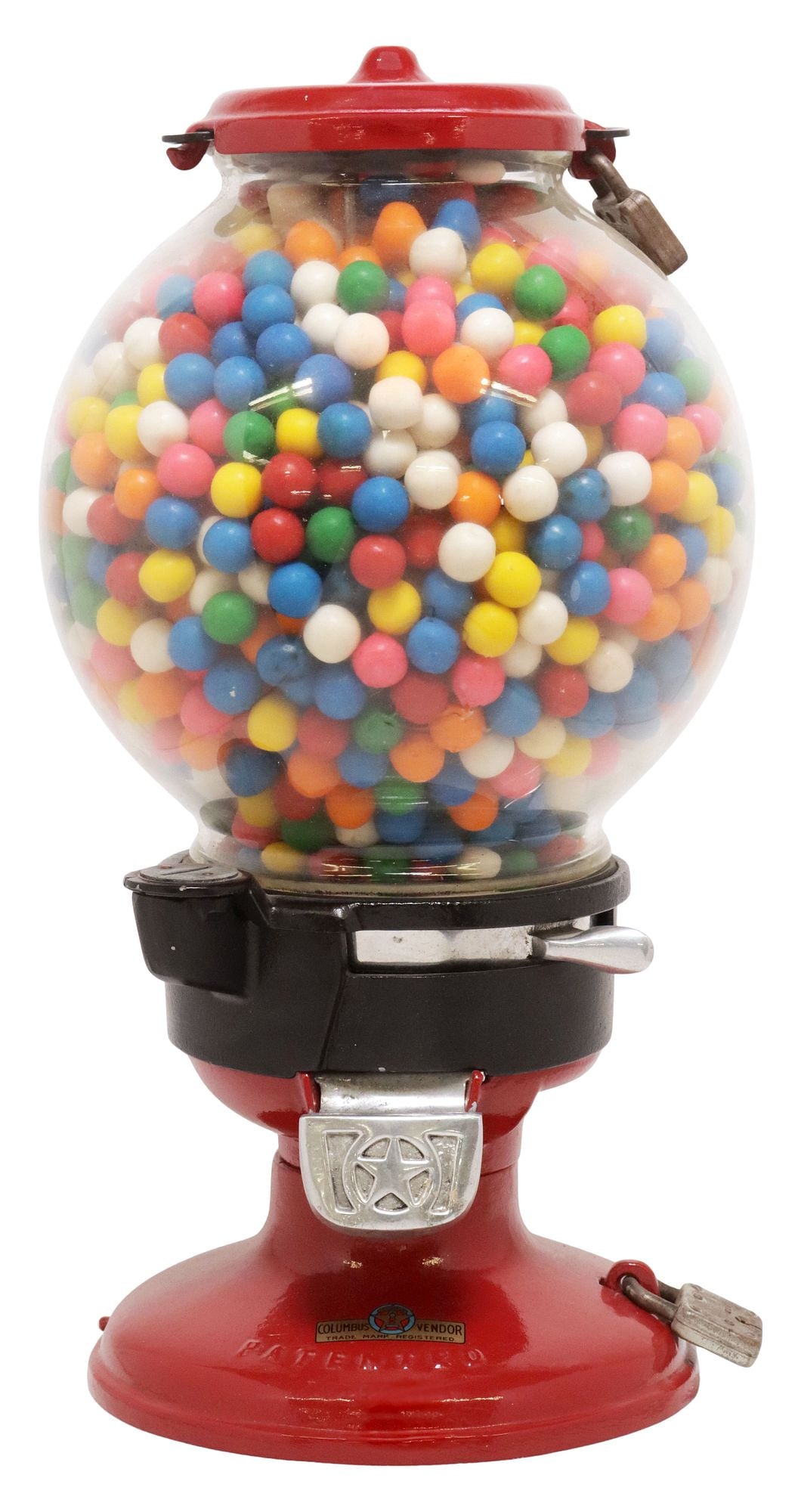 COLUMBUS CAST IRON MODEL A COUNTER-TOP GUMBALL MACHINE, 1930s (1 of 6)
