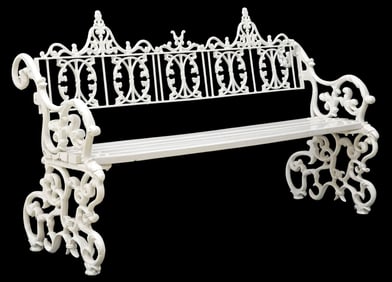 VICTORIAN STYLE CAST IRON GARDEN BENCH