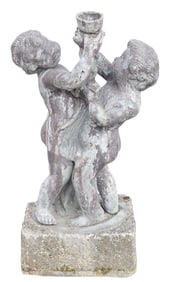 CAST STONE PUTTI GARDEN FOUNTAIN TOP