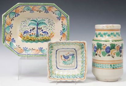 (3) GORKY GONZALEZ MEXICAN POTTERY VASE & BOWLS