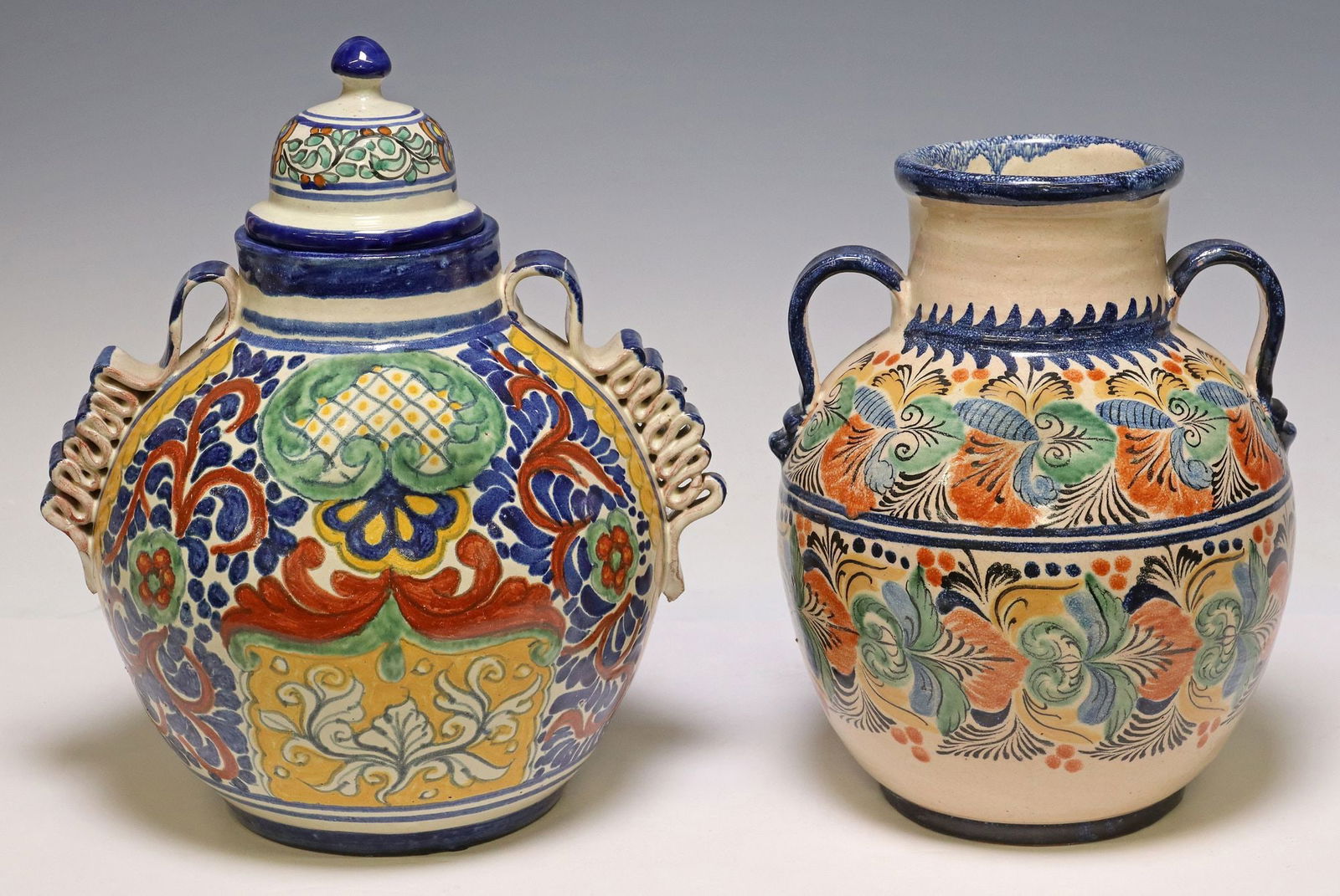 (2) GUANAJUATO MEXICO TALAVERA-STYLE POTTERY VASES (1 of 4)