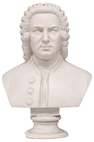 GEBRUDER MICHELI CAST PLASTER BUST OF JOHANN SEBASTIAN BACH