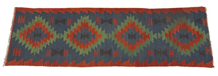 ESTATE FLATWOVEN PERSIAN RUNNER, 7'7" X 2'4"