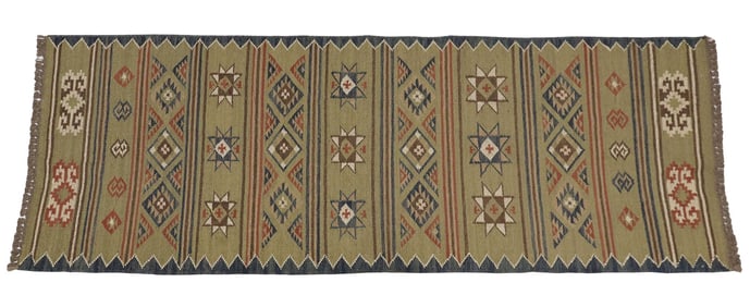 ESTATE FLATWOVEN PERSIAN RUNNER, 7'9" X 2'9.5"