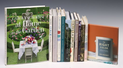 (12) COFFEE TABLE BOOKS: INTERIOR DESIGN & COLOR THEORY, 1 AUTHOR-SIGNED